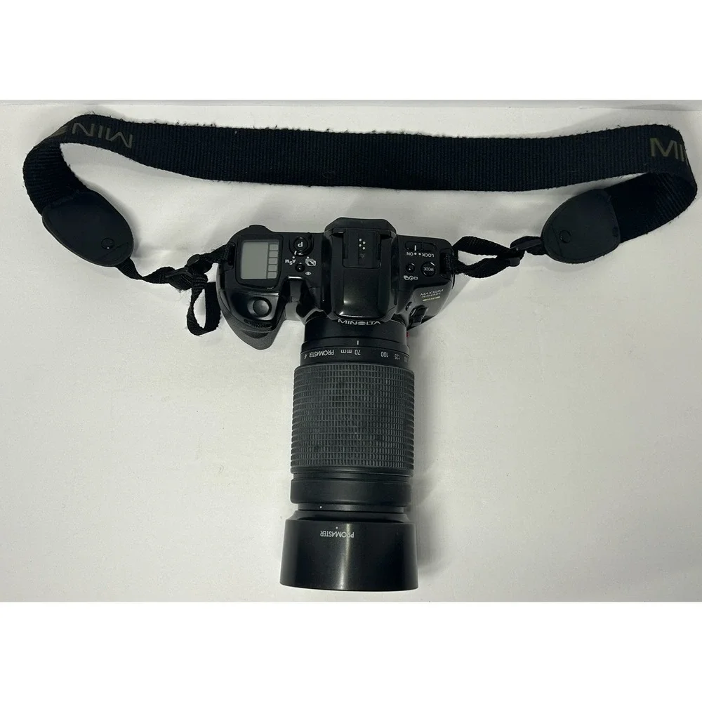 Minolta Maxxum 400si 35mm SLR‎ Film Camera PARTS/REPAIR AF Zoom Promaster Lense